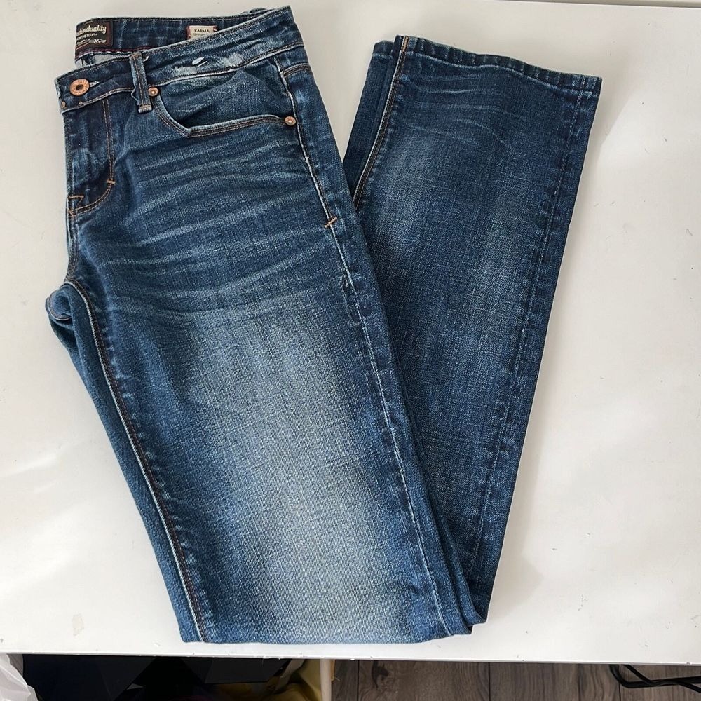 CULT OF INDIVIDUALITY Womens Jeans Karma‎ straight leg blue sz 28 casual stretch